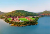 Statue of Unity Tent city 1 areal view | Resorts near Statue of Unity | Resort in Kevadiya Statue of Unity Tent city 1 areal view